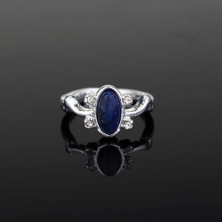 The Vampire Diaries Rings For Women Elena Gilbert Blue Stone Rings Movie Jewelry Image 4