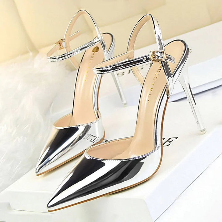 BIGTREE Shoes Fashion High Heels Shoes Patent Leather Woman Pumps Sexy Women Heels Blue Sliver Stiletto Heels Women Image 8