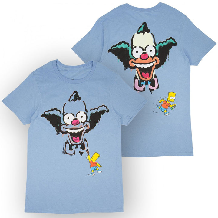 The Simpsons Krusty Graffiti Front and Back Print T-Shirt Image 1