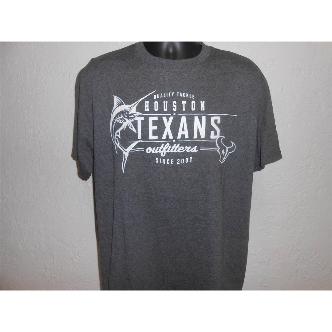 Houston Texans MENS LARGE (L) Short Sleeved Dark Gray Shirt Image 1