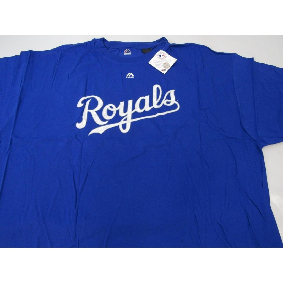 Kansas City Royals 4 Alex Gordon Mens Size 5XL 5XLarge Majestic Shirt Image 4