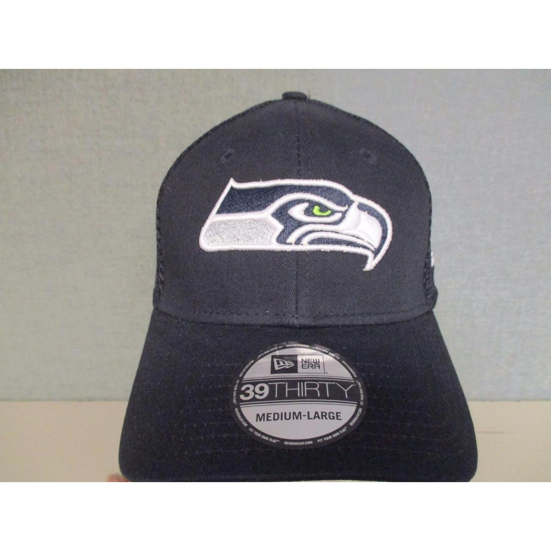 Seattle Seahawks Mens Size M/L ERA 39Thirty Dark Navy Blue Cap Hat 26 Image 2