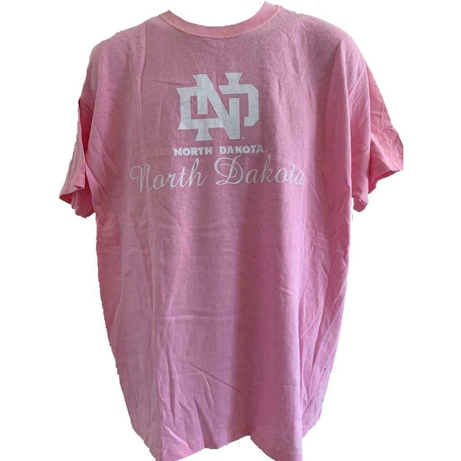 North Dakota Fighting Hawk Mens Size L Large Pink Shirt Image 1