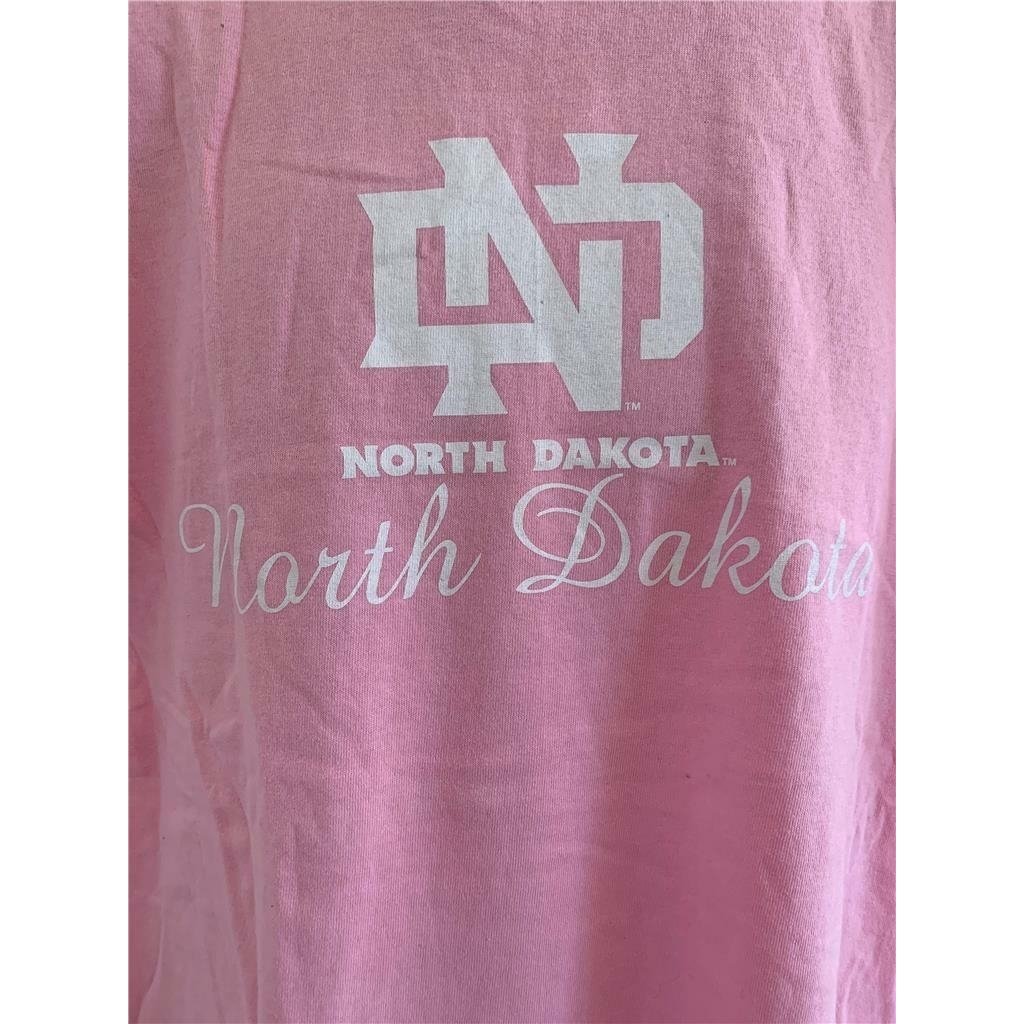 North Dakota Fighting Hawk Mens Size L Large Pink Shirt Image 3