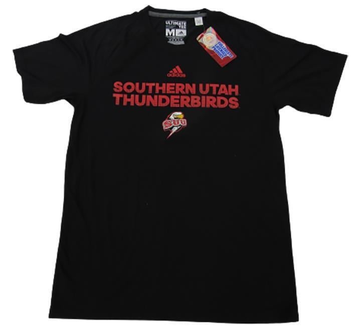 Southern Utah Thunderbirds Mens Size M Medium Adidas Black Climalite Shirt Image 1