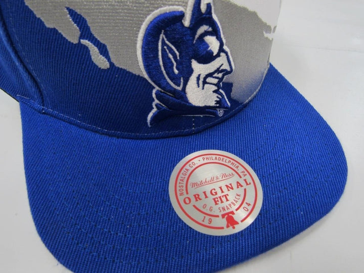 Duke Blue Devils Mens Mitchell and Ness Flatbrim Snapback Paintbrush Hat 36 Image 2