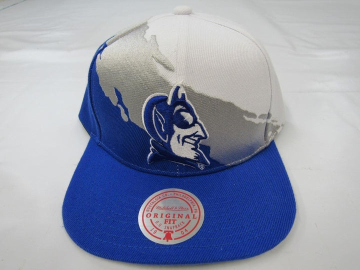 Duke Blue Devils Mens Mitchell and Ness Flatbrim Snapback Paintbrush Hat 36 Image 4