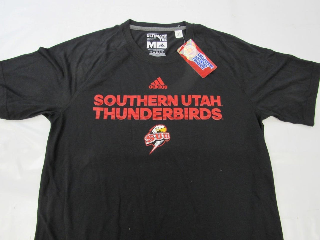 Southern Utah Thunderbirds Mens Size M Medium Adidas Black Climalite Shirt Image 2