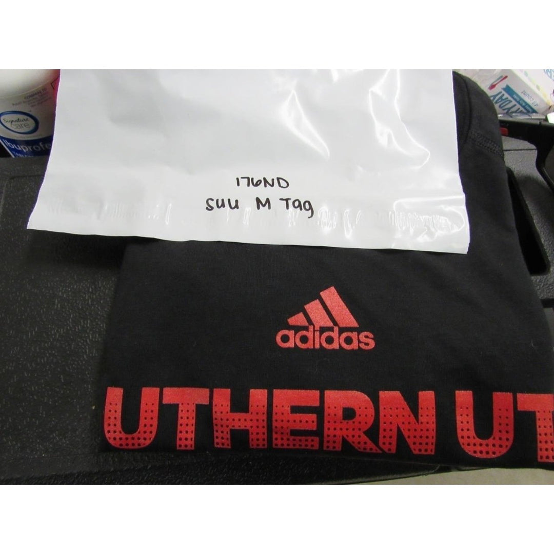 Southern Utah Thunderbirds Mens Size M Medium Adidas Black Climalite Shirt Image 6