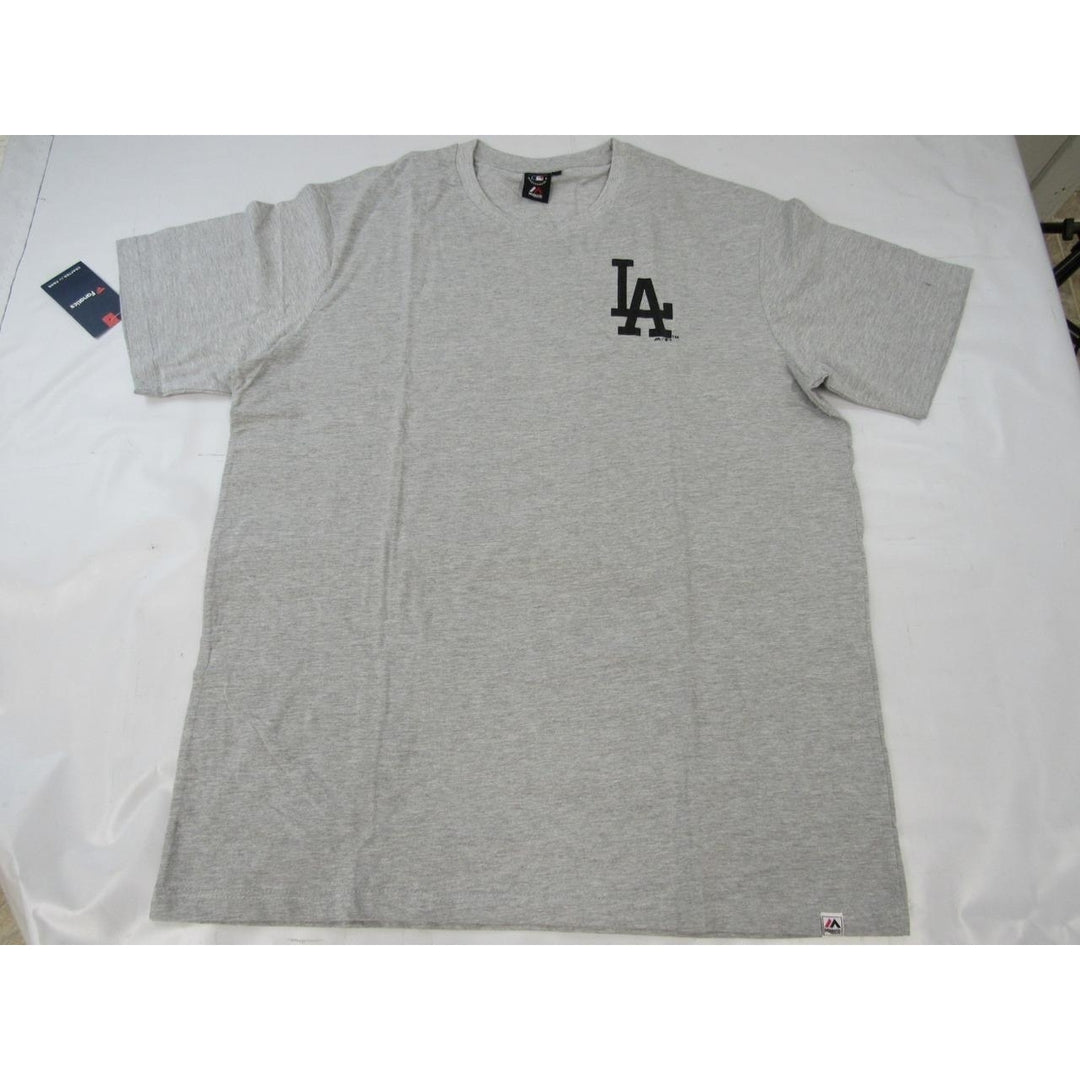 Los Angeles Dodgers Mens Size 3XL Majestic Gray Shirt Image 4