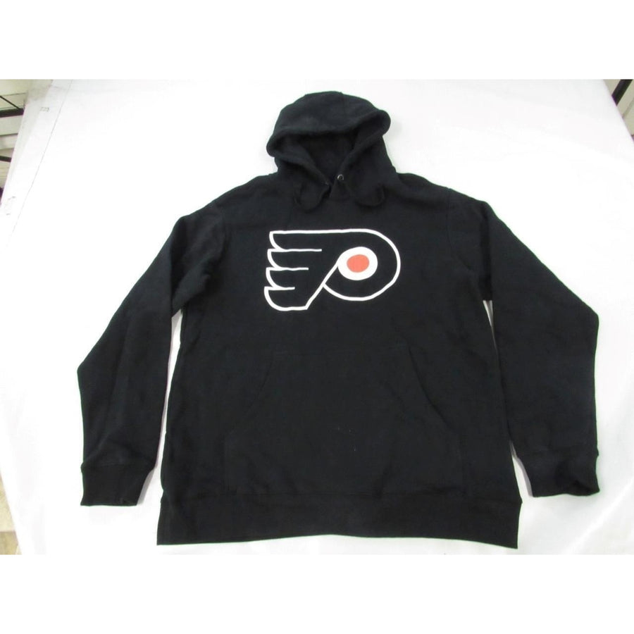 Philadelphia Flyers Mens Size L Large Black Hoodie w/ Distressed Print Image 1