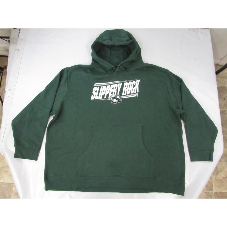 Slippery Rock Lions Mens Size 5XL 5XLarge Green Hoodie Image 1