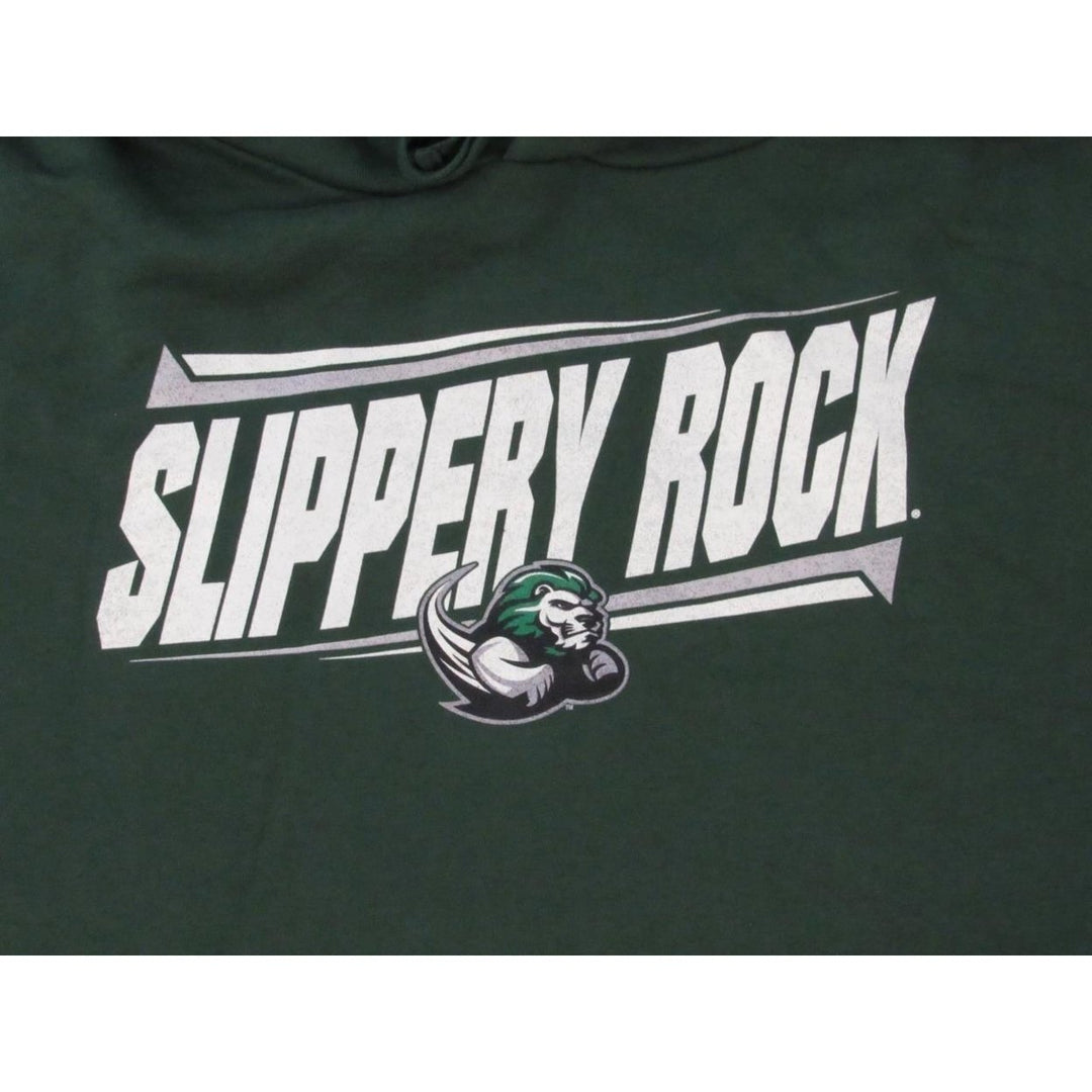 Slippery Rock Lions Mens Size 5XL 5XLarge Green Hoodie Image 3