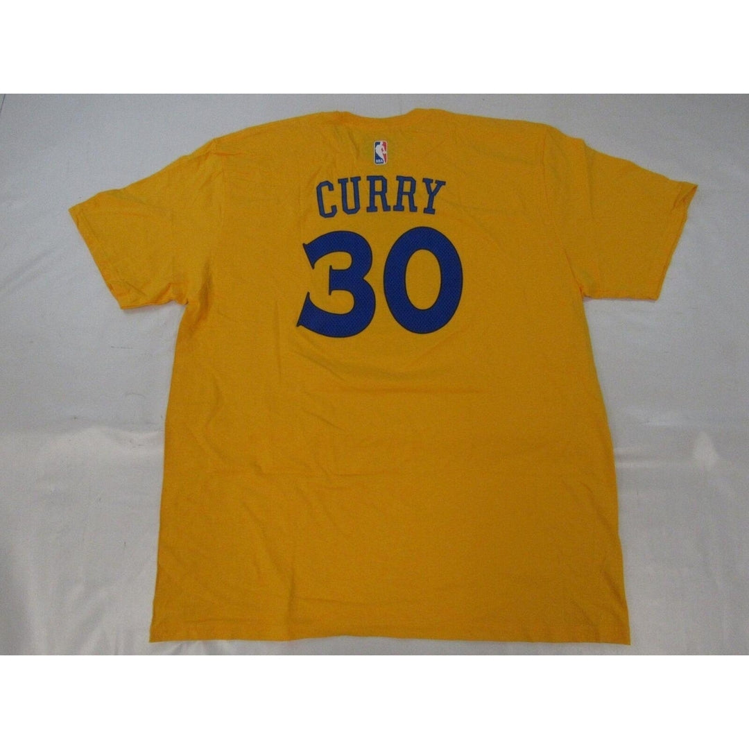 Golden State Warriors 30 Stephen Curry Mens Size XL Adidas Yellow Shirt Image 1