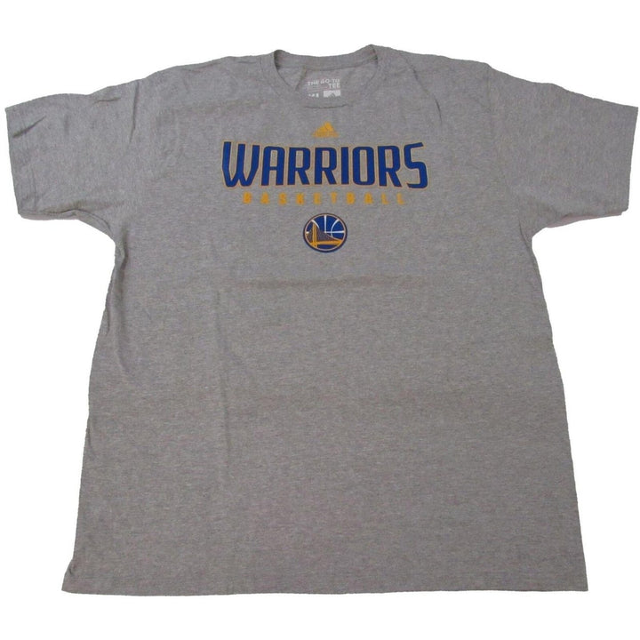 Golden State Warriors Basketball Mens Size XL Adidas Gray Shirt Image 1