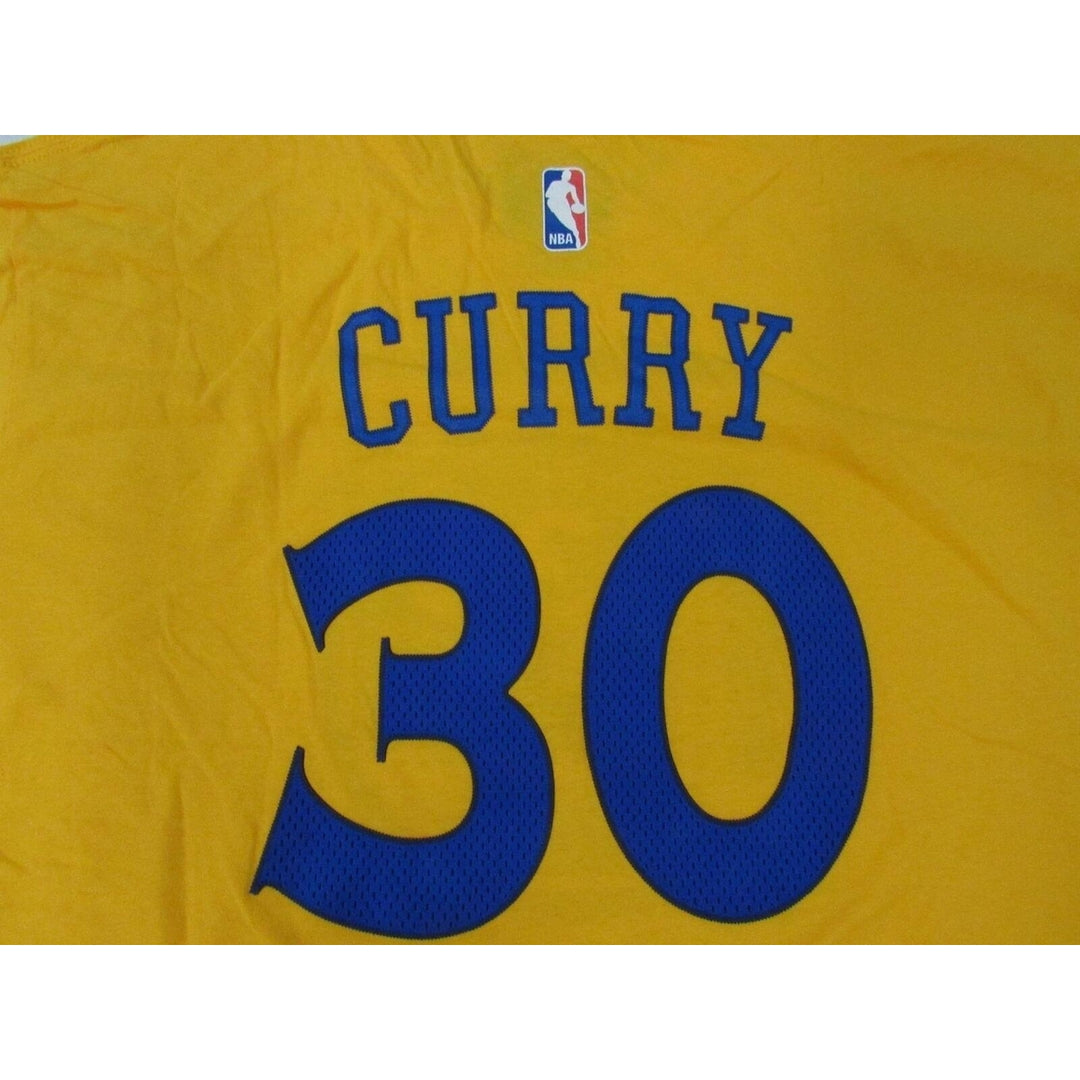 Golden State Warriors 30 Stephen Curry Mens Size XL Adidas Yellow Shirt Image 4