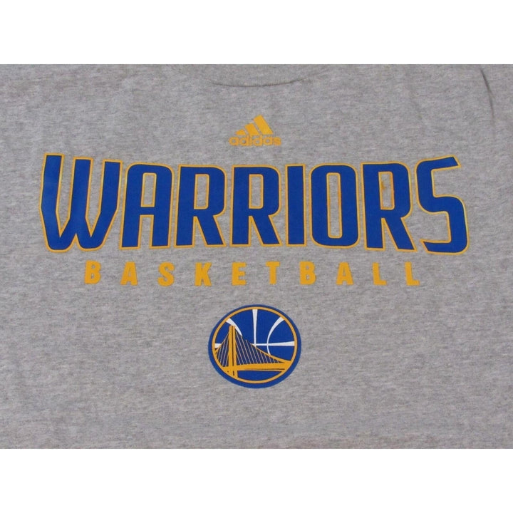 Golden State Warriors Basketball Mens Size XL Adidas Gray Shirt Image 3