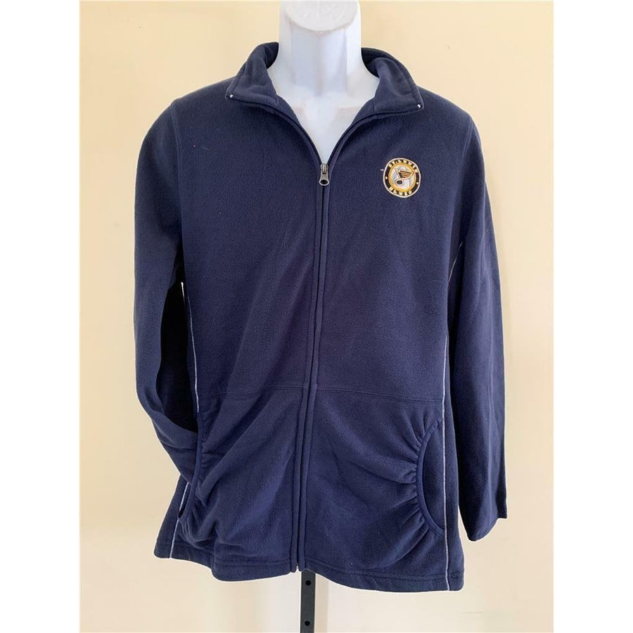 St. Louis Blues Mens Size L Large Blue Majestic Full Zip Jacket Image 1