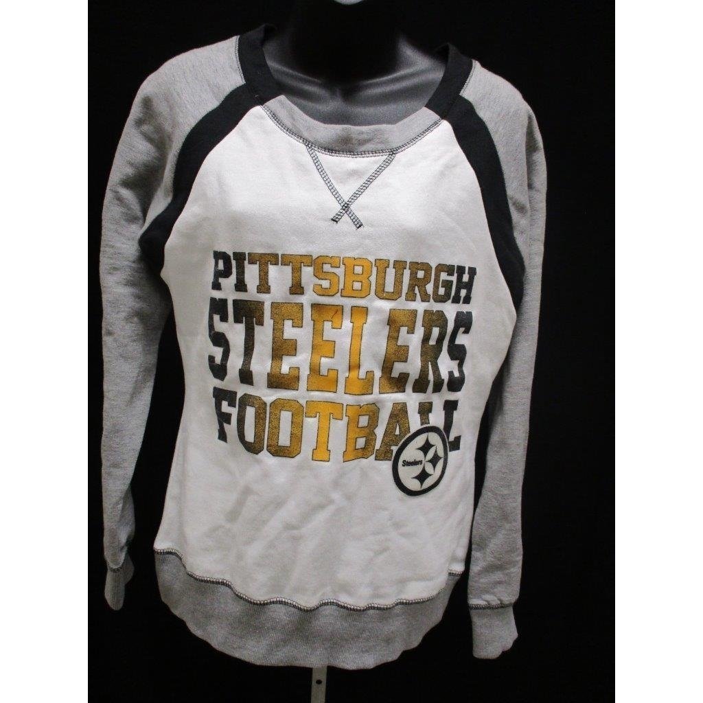 Pittsburgh Steelers Womens Size Small White Majestic Sweater MSRP 55 Image 1