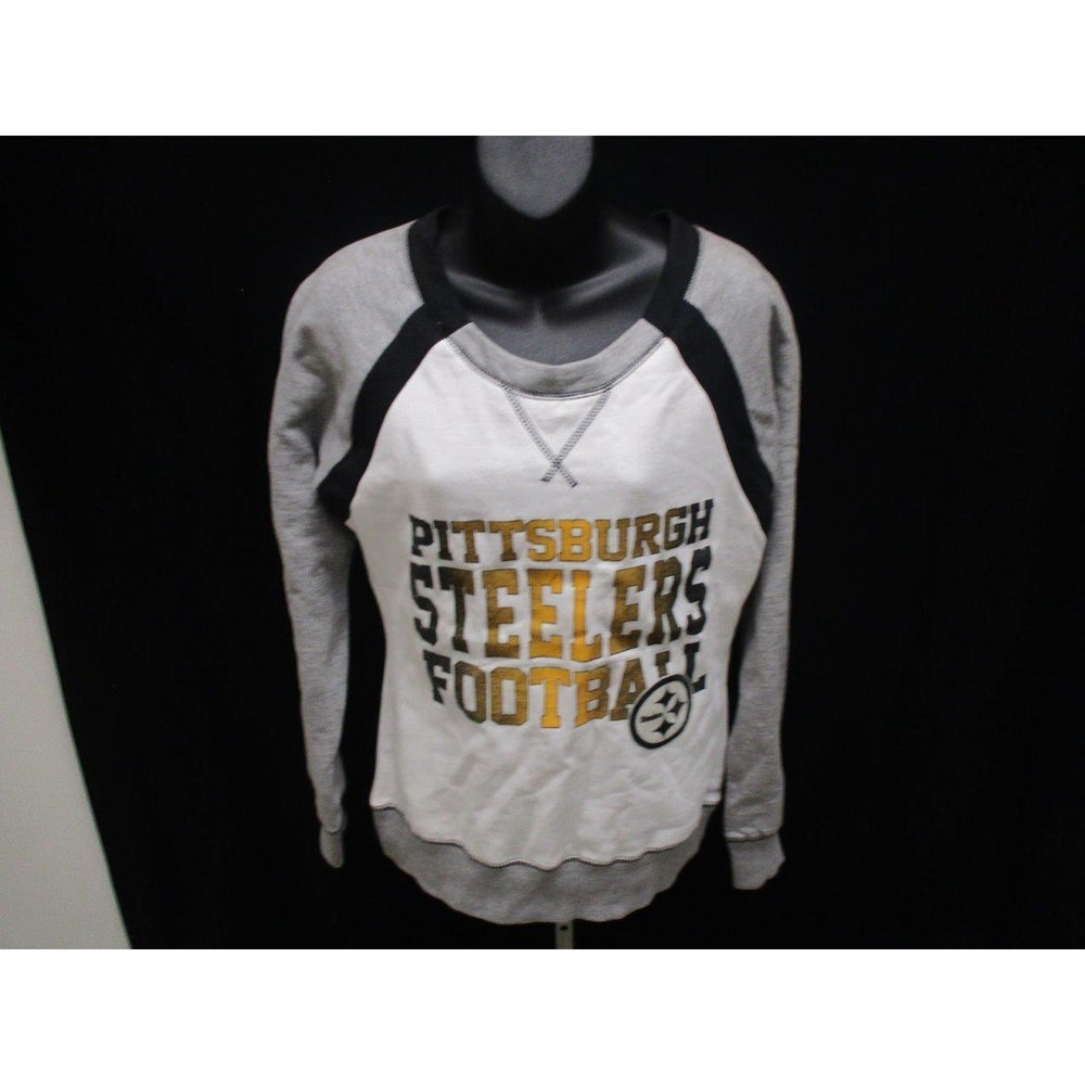 Pittsburgh Steelers Womens Size Small White Majestic Sweater MSRP 55 Image 2