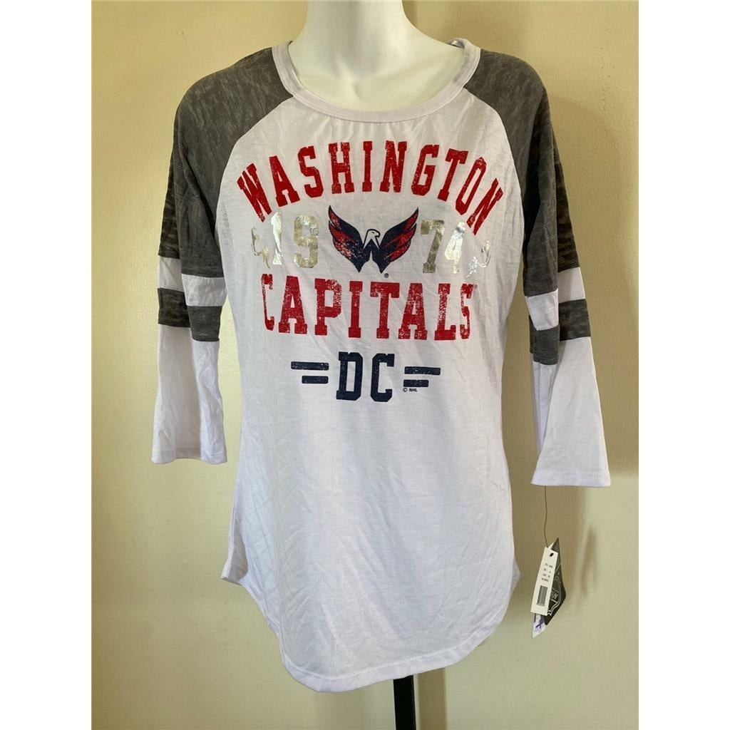 Washington Capitals Womens Size M Medium White Shirt Image 1