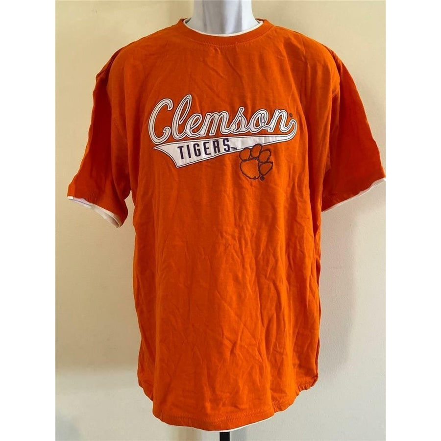 Clemson Tigers Mens Size L Large Orange Shirt Image 1