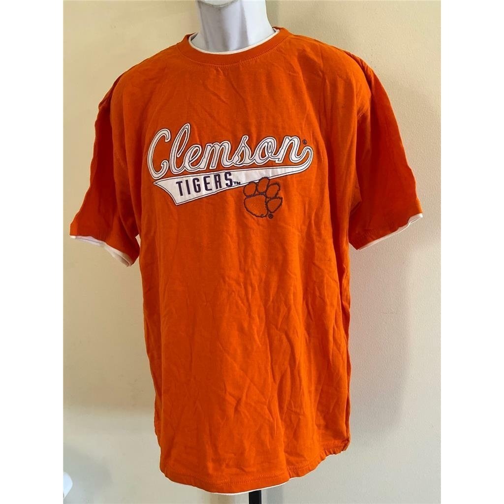 Clemson Tigers Mens Size L Large Orange Shirt Image 2