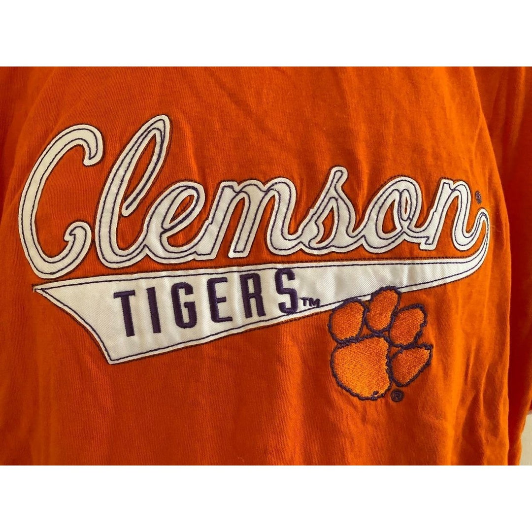 Clemson Tigers Mens Size L Large Orange Shirt Image 3