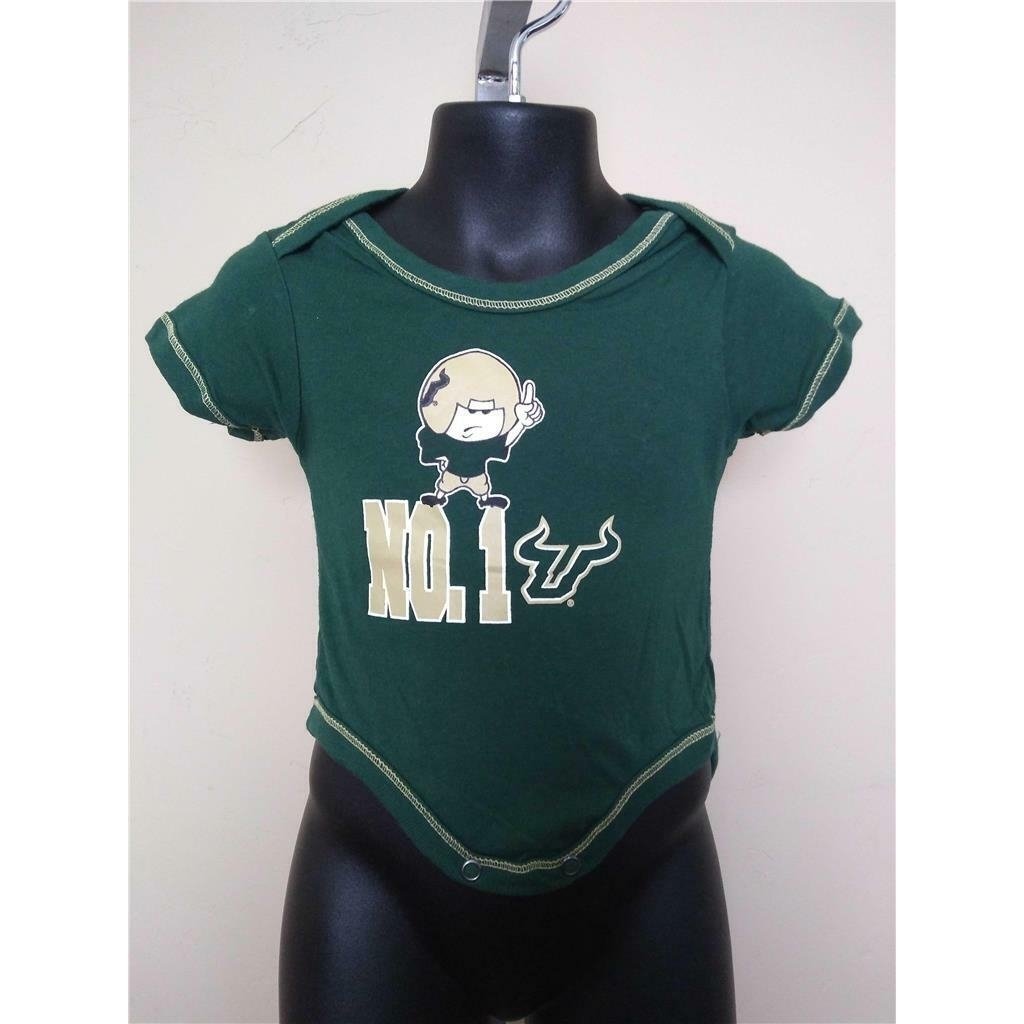 Mended USF South Florida Bulls Infants Size 3-6 Months Green Creeper Image 1