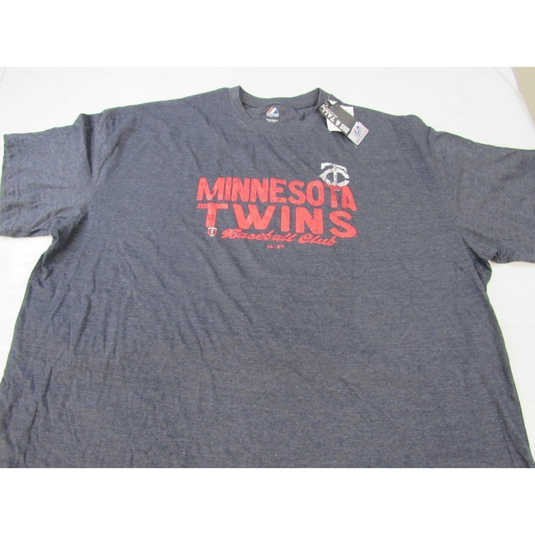 Minnesota Twins Mens Size 5XL-Tall Blue Majestic Shirt Image 2