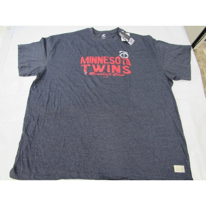 Minnesota Twins Mens Size 5XL-Tall Blue Majestic Shirt Image 4