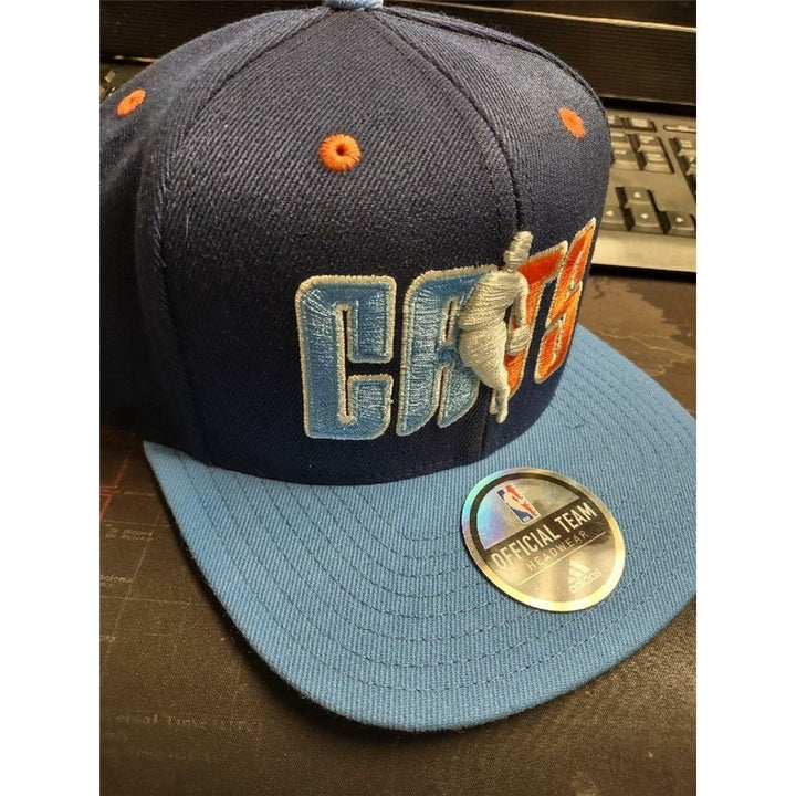 Charlotte Bobcats Mens Blue Size OSFA Adidas Snapback Flat Brim Hat 26 Image 4