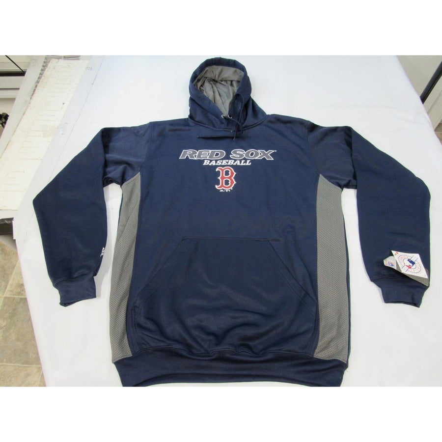 Boston Red Sox Mens Size L-Tall Majestic Blue Hoodie Image 1