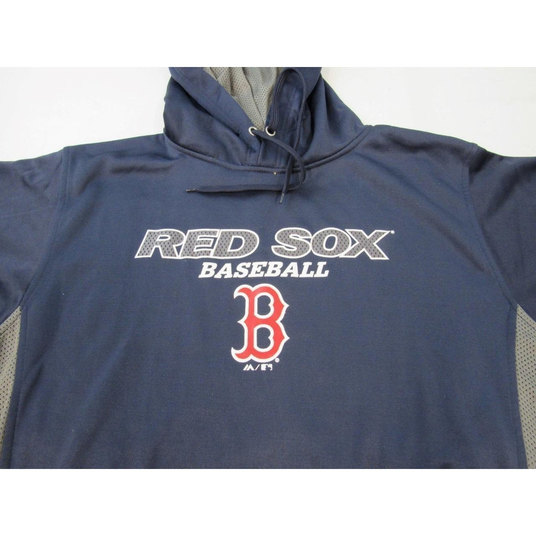 Boston Red Sox Mens Size L-Tall Majestic Blue Hoodie Image 2