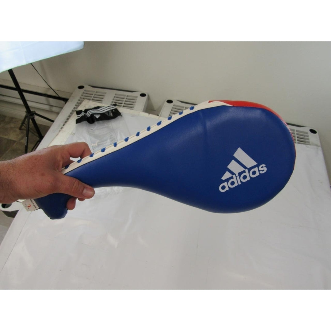 Adidas Taekwondo Double Target Pad Mitt Kick Strike Shield Karate Paddle Image 4