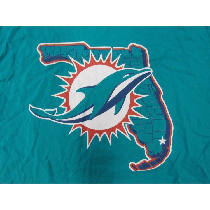 Florida Miami Dolphins Mens Size L Large Aqua Shirt Image 3