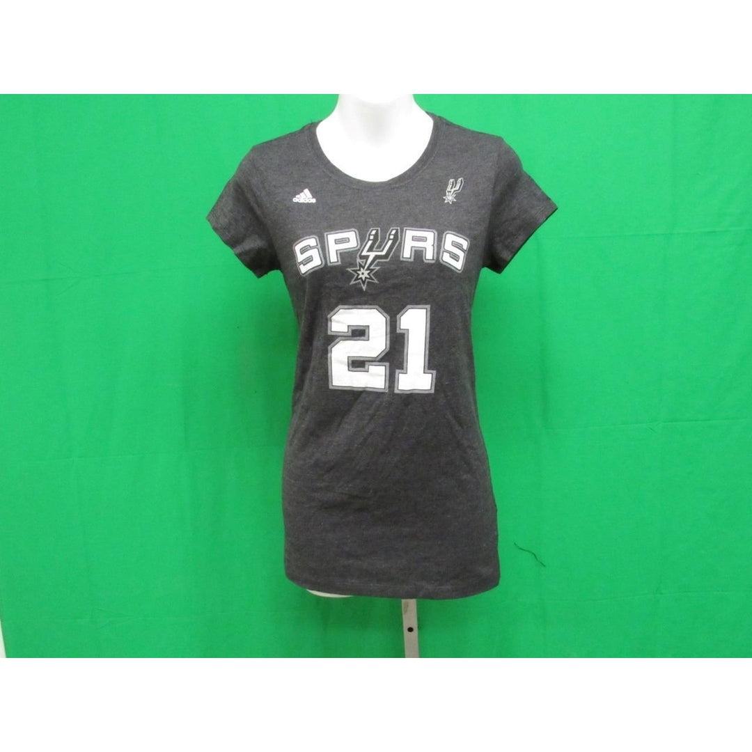 San Antonio Spurs 21 Womens Size M Medium Gray Adidas Shirt Image 1