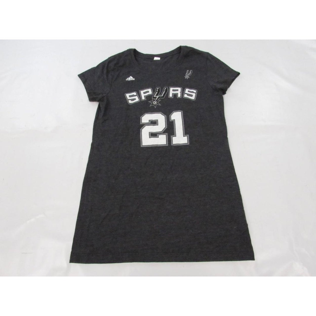 San Antonio Spurs 21 Womens Size M Medium Gray Adidas Shirt Image 2