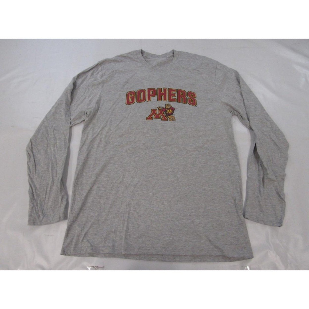 Minnesota Golden Gophers Mens Size L Gray Long Sleeved Shirt Image 1