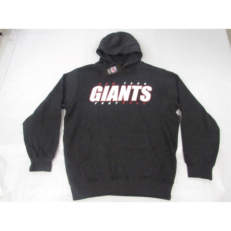 York Giants Football Mens Size L Large Heathered Charcoal Hoodie Image 1