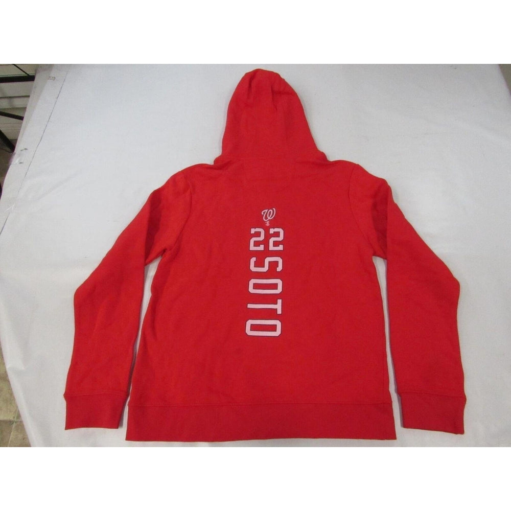 Washington Nationals 22 Juan Soto Mens Size M Medium Red Hoodie Image 2