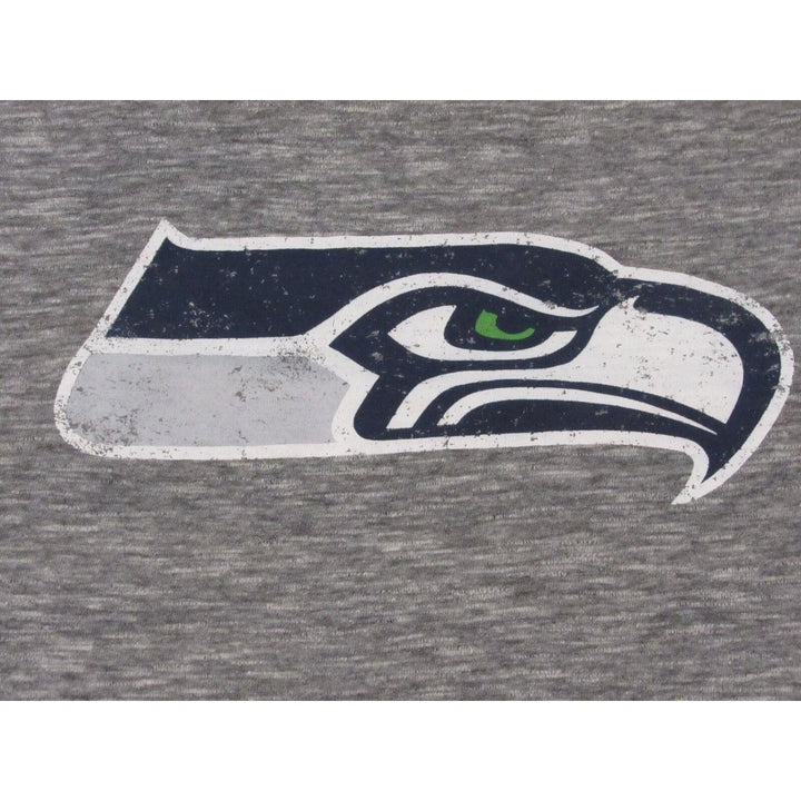 Seattle Seahawks Mens Size XL Gray Majestic Shirt w/ Distressed Print Image 3