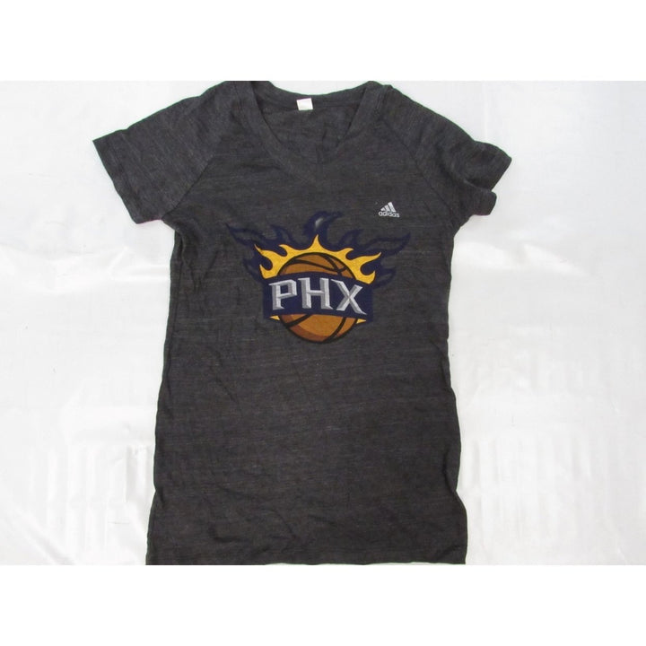 Phoenix Suns Womens Size M Medium Gray Adidas V-Neck Shirt Image 1