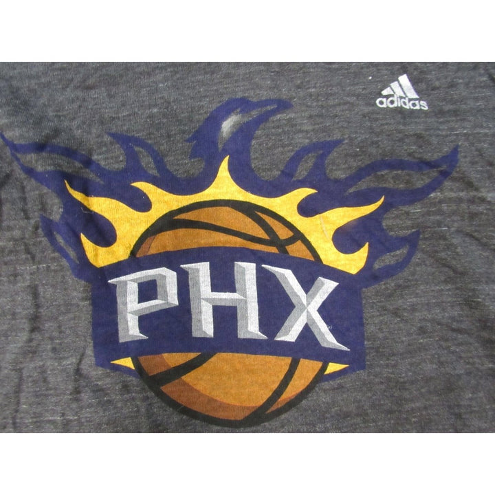 Phoenix Suns Womens Size M Medium Gray Adidas V-Neck Shirt Image 4