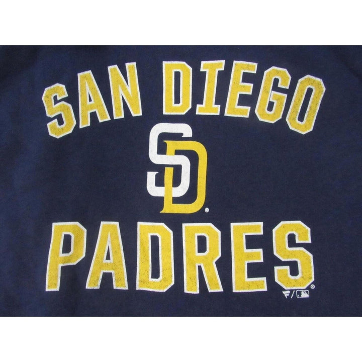 San Diego Padres Mens Size S Small Navy Hoodie w/ Distressed Print Image 3