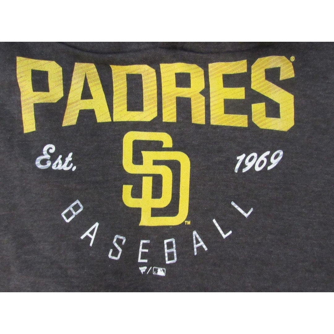 San Diego Padres EST 1969 Mens Size 4XL 4XLarge Dark Gray Hoodie Image 3