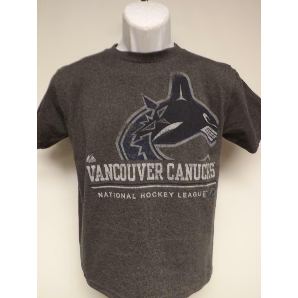 Vancouver Canucks Youth L Large Grey Shirt Image 1