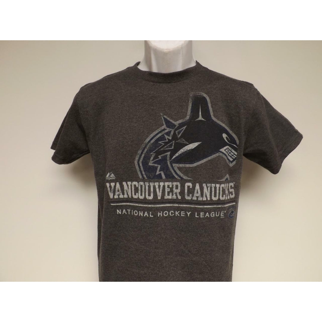 Vancouver Canucks Youth L Large Grey Shirt Image 2