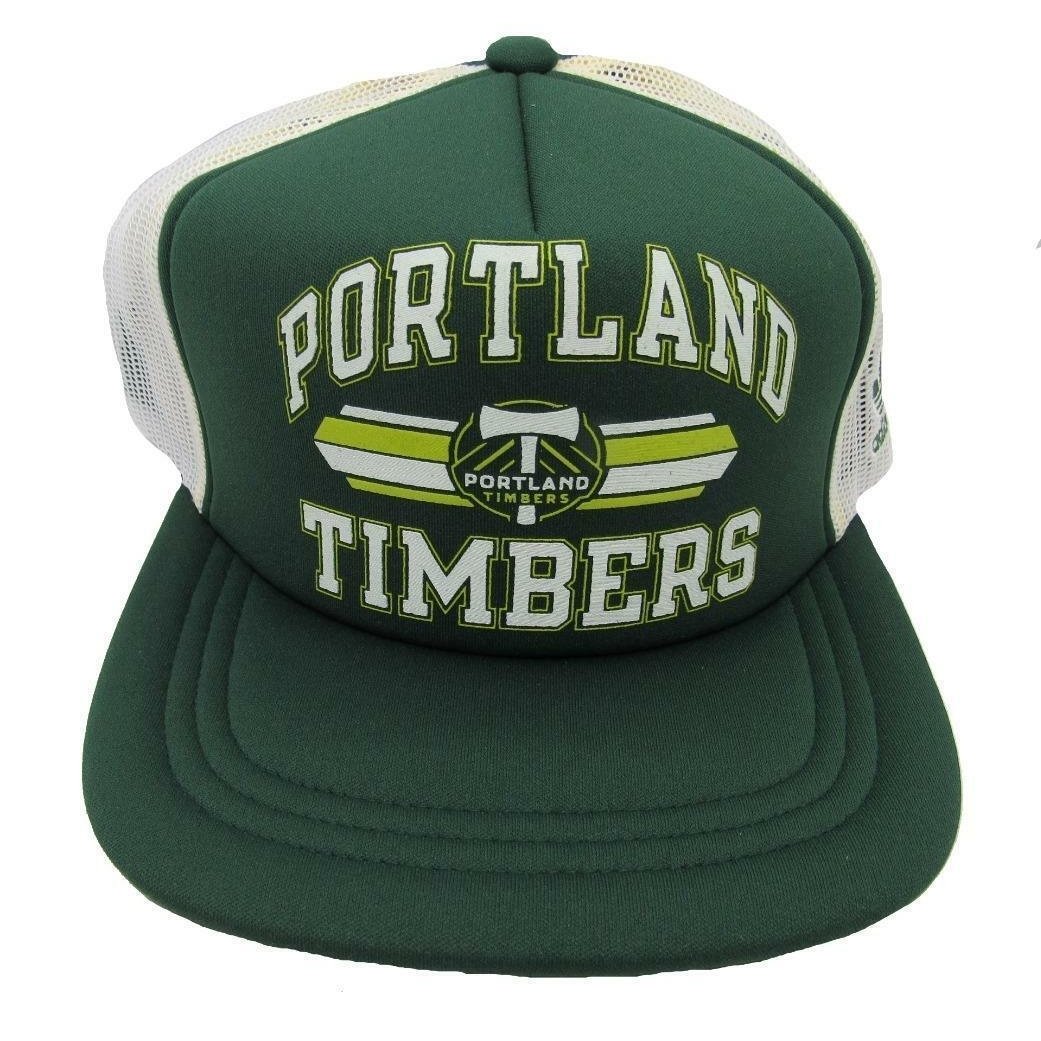 MLS Portland Timbers Mens OSFA Adidas Snapback Trucker Style Hat Image 1