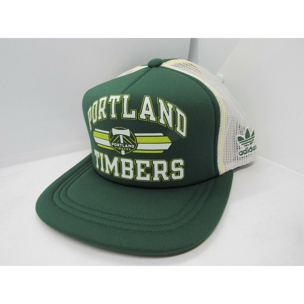 MLS Portland Timbers Mens OSFA Adidas Snapback Trucker Style Hat Image 2